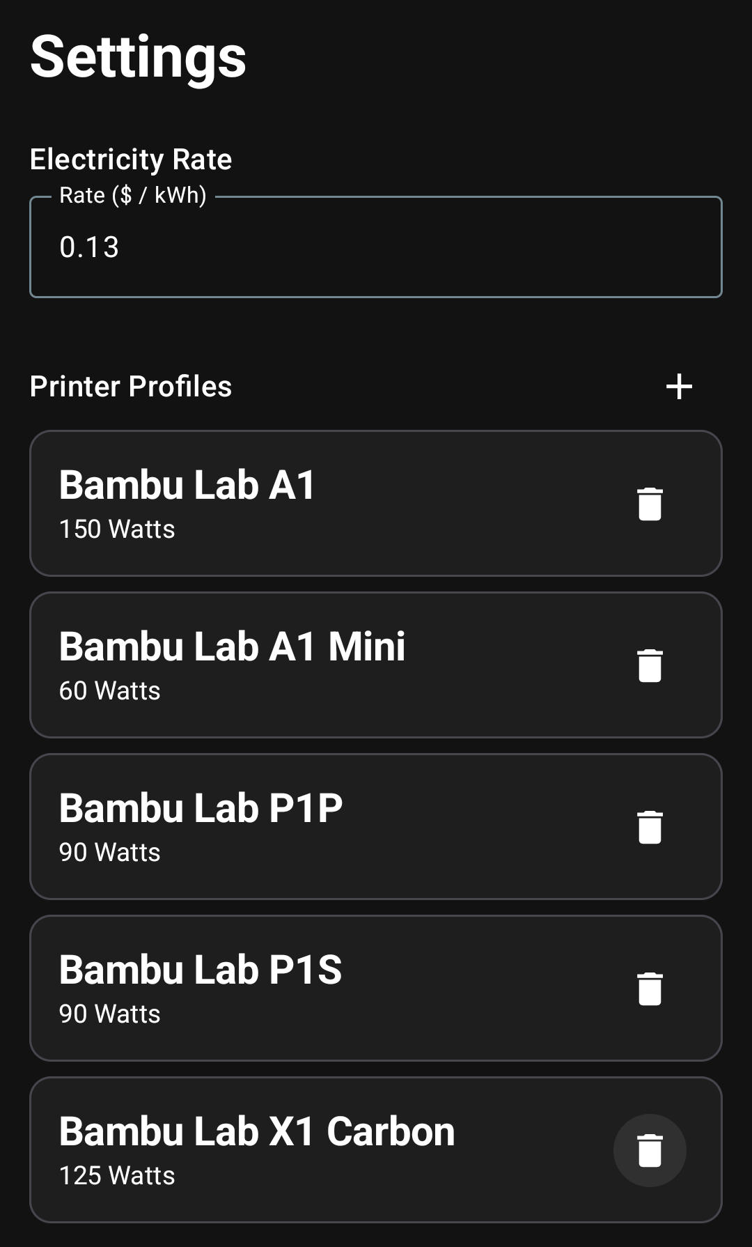 3DPrintProfit app screenshot
